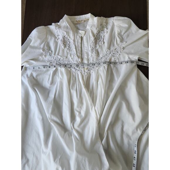 Vintage Victoria's Secret Gold Label Cottage Core Cotton Prairie Peasant Shirt M - Picture 5 of 6